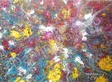 Astral flower II, 1998, Olio su cartone