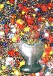 Flower I, 1997, Olio su cartone