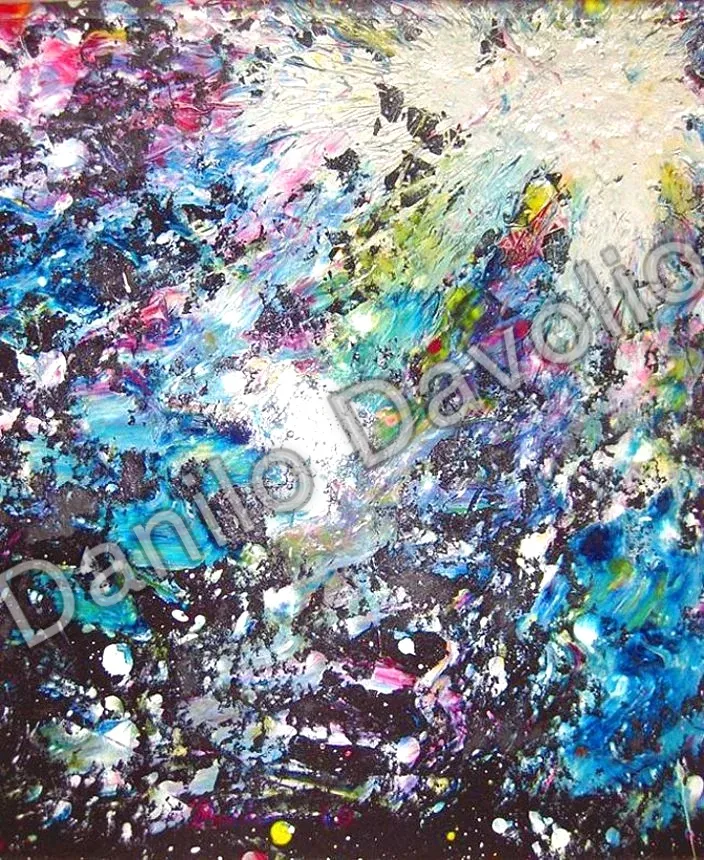 To the edge of universe I, 2010, Olio su cartone