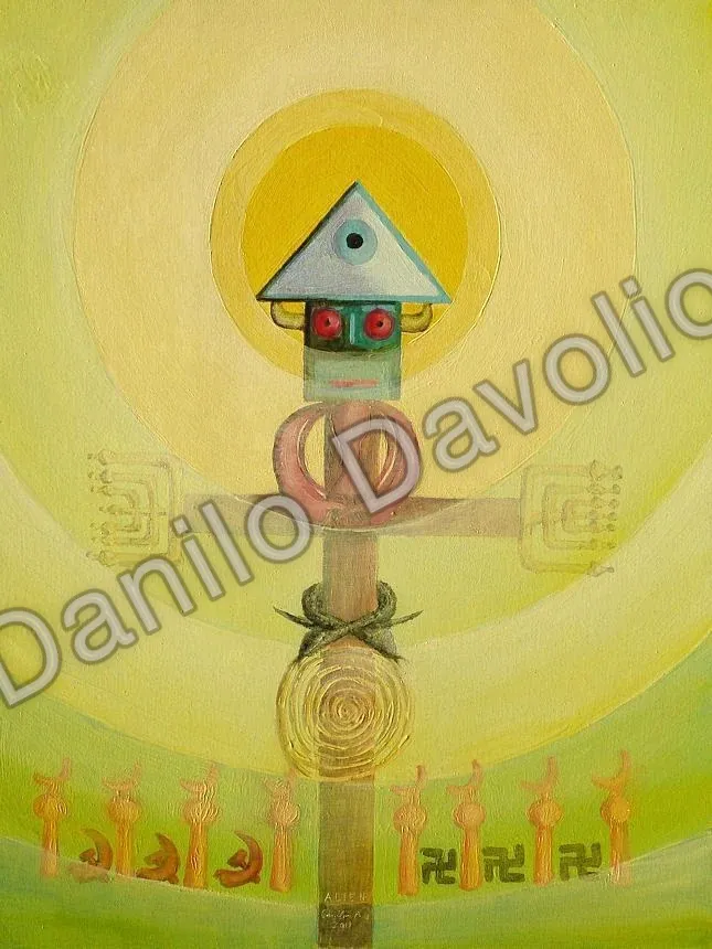 Alien + a, 2011, Olio su cartone telato