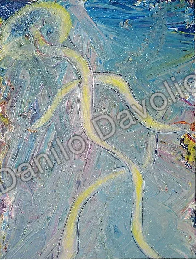 Galactic friend, 2013, Olio su cartone