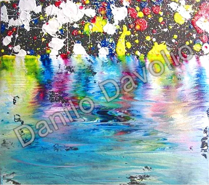 Drowning in nothing, 2008, Olio su cartone