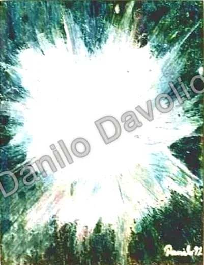 Big Bang II, 1992, Olio su cartone