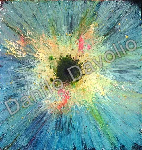 Black hole, 2007, Olio su cartone