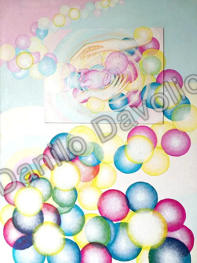 Born in the mind, 2017, Olio su tela cartonata