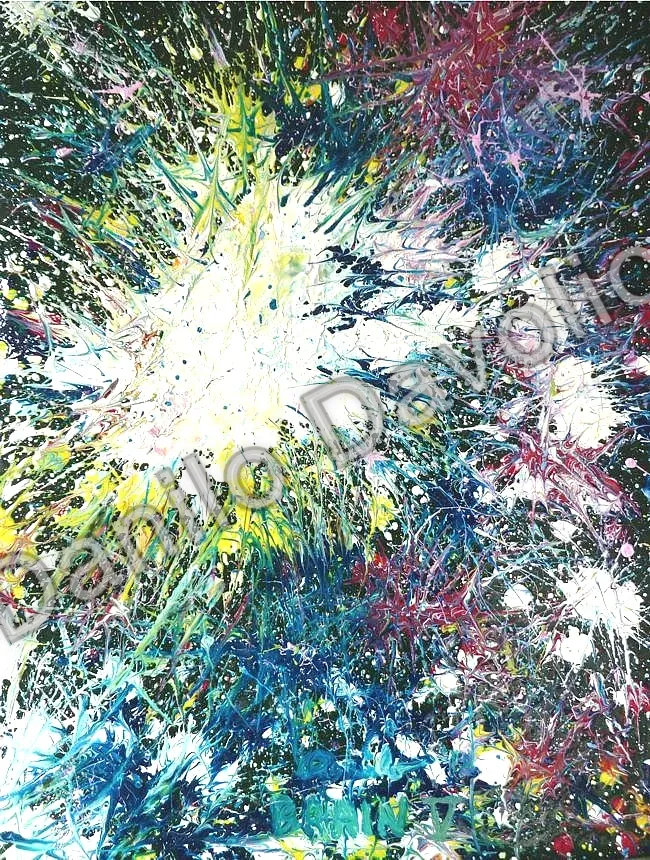 Brain V, 2012, Olio su cartone