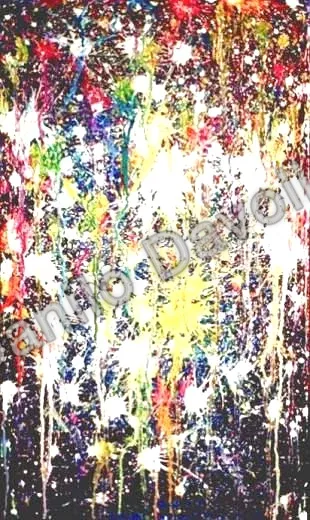Brain dedicated to j.pollock, 2001, Olio su cartone