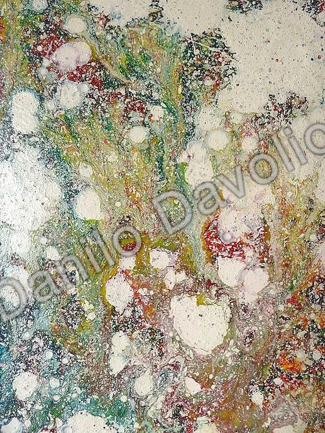 Brain green, 2015, Olio su cartone