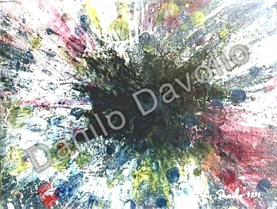 Black hole II, 1993, Olio su cartone