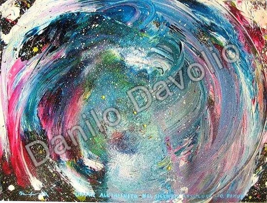 Falling to infinite in absolut silence, 2007, Olio su cartone telato
