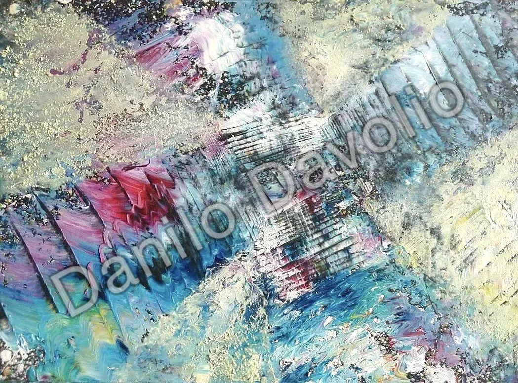 Celestial road II, 2015, Olio su cartone