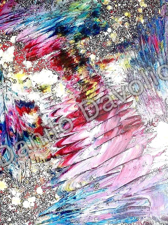Celestial wave, 2015, Olio su cartone