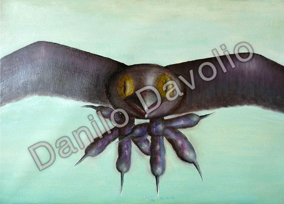 Newly hatched chick, 2012, Olio su tela