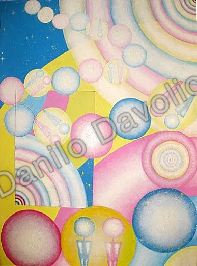 dedicated to TRACY Chevalier Xiv, 2009, Olio, polvere celeste ed atmosferica su cartone telato