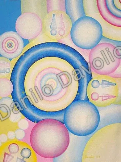 dedicated to TRACY Chevalier IX, 2009, Olio, polvere celeste ed atmosferica su cartone telato