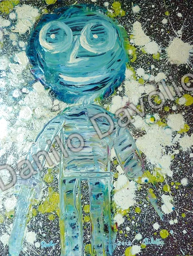 Don chisciotte d d, 2012, Olio su cartone