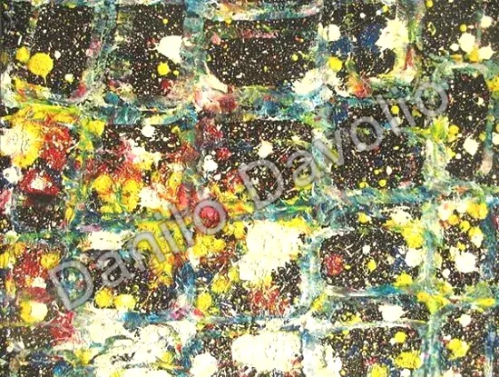 Windows in the space, 2008, Olio su cartone