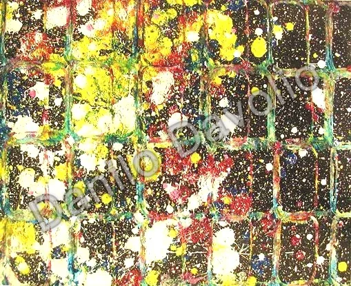 Windows in the space II, 2008, Olio su cartone