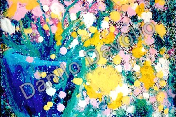 Flower IV, 2003, Olio su faesite