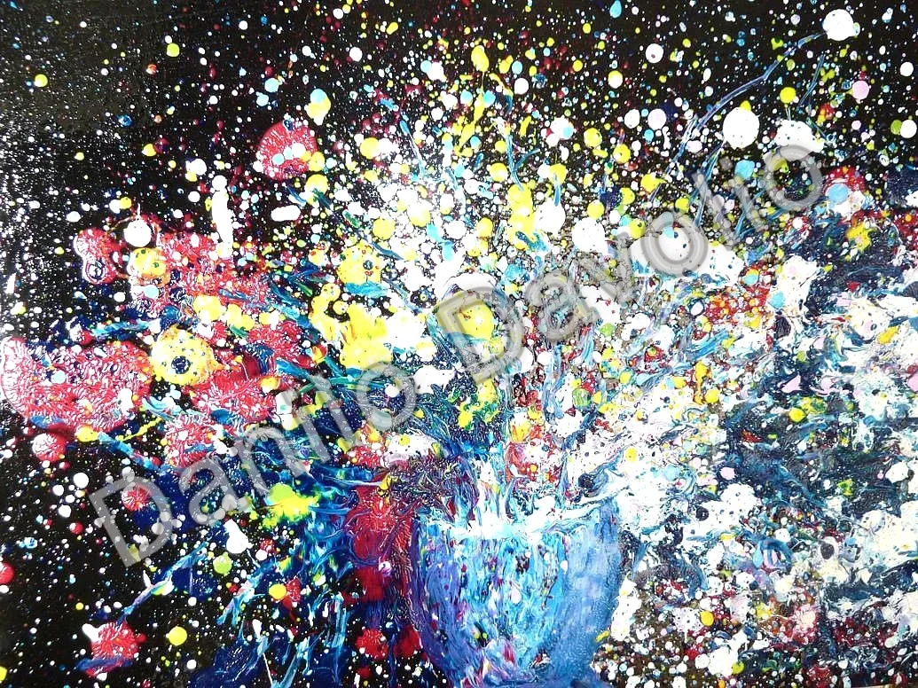 Flower's, 2012, Olio su cartone