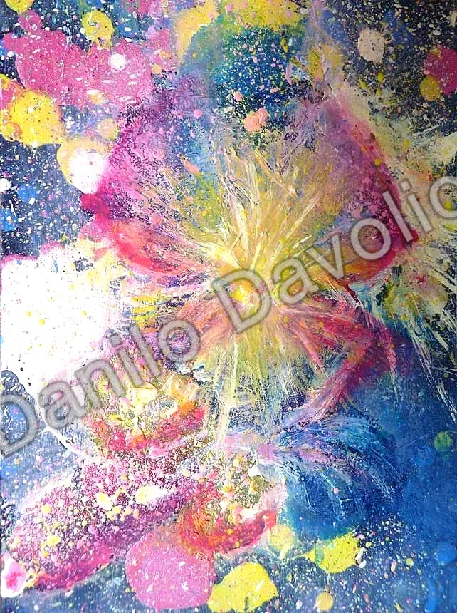 Celestial fire, 2013, Olio su cartone