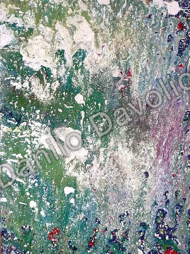 Green space II, 2015, Olio su cartone