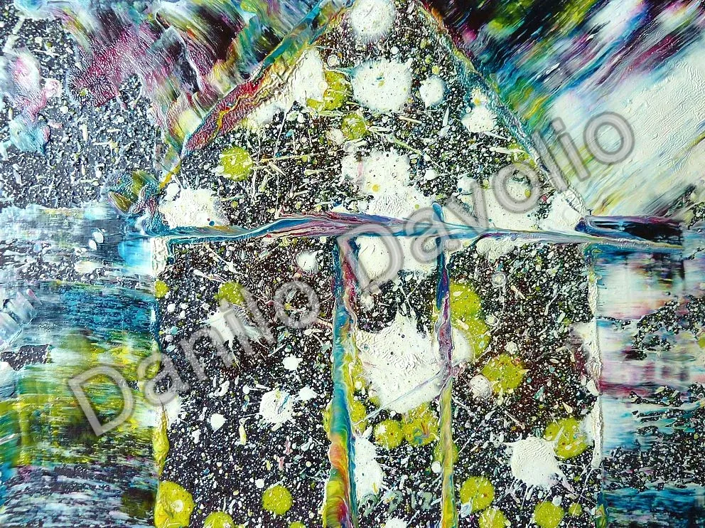 House - home celestial d d, 2012, Olio su cartone