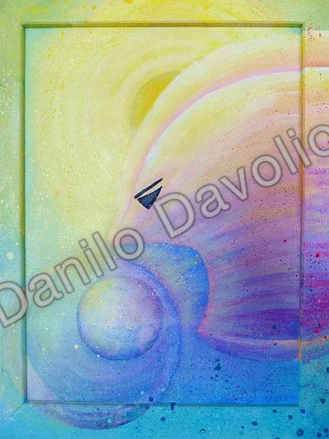 Cosmic human voracity II, 2014, Olio su cartone telato