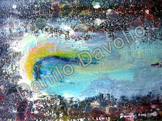 the light is ad the edge, 2006, Olio su cartone