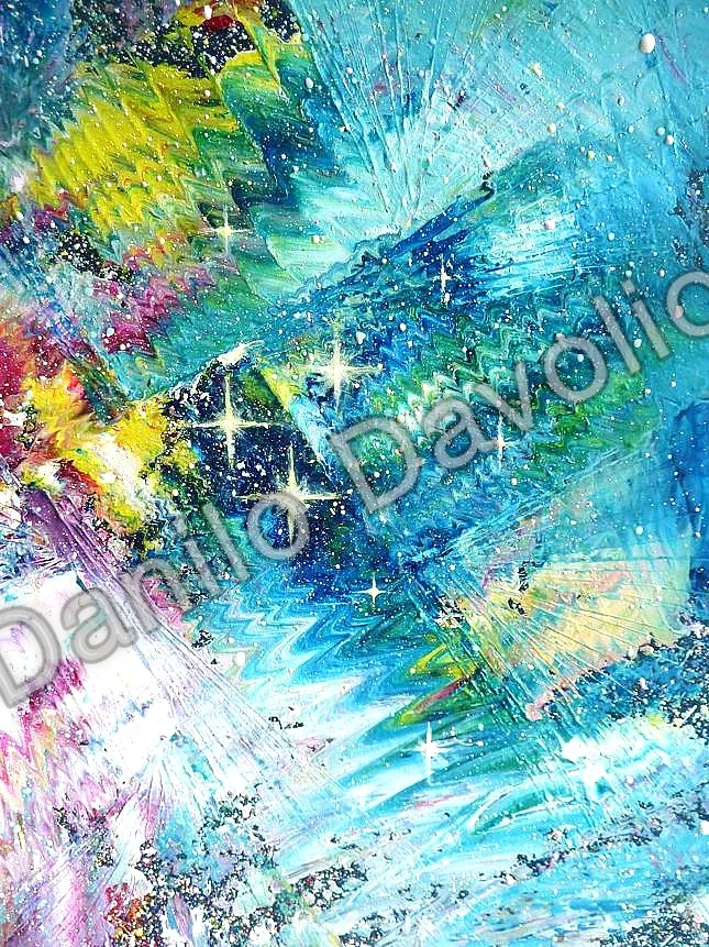 The caress of infinity, 2014, Olio su cartone