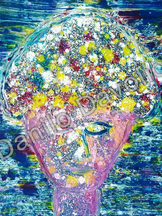 Leopold Bloom in the sky, 2016, Olio su tela cartonata