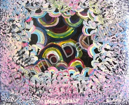 Fuzzly logic's, 2007, Olio su cartone