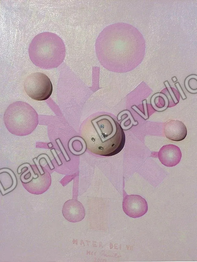 Mater dei VII - mcc, 2010, Olio su cartone telato e polistirolo