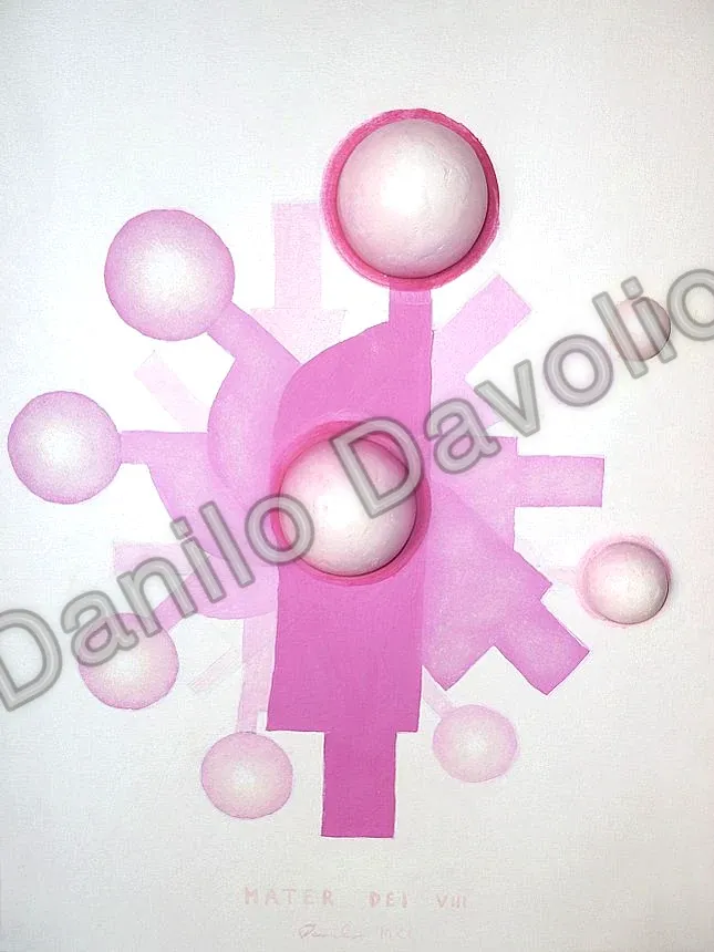 Mater dei VIII - mcc, 2010, Olio su cartone telato e polistirolo