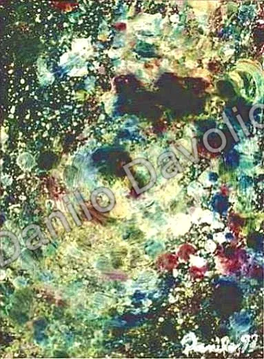 Nebula, 1993, Olio su cartone telato