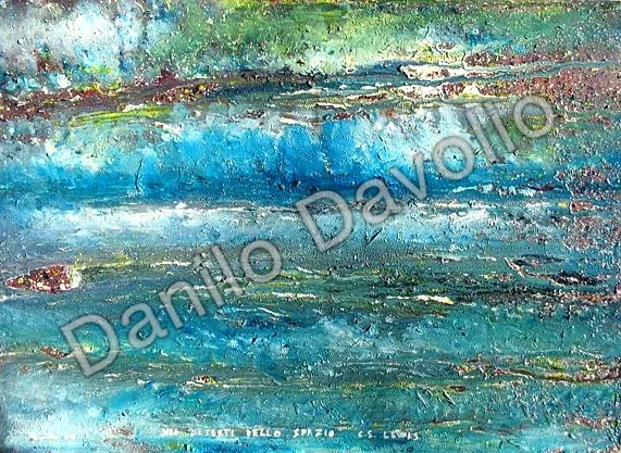 Into space's deserts, 2007, Olio su cartone