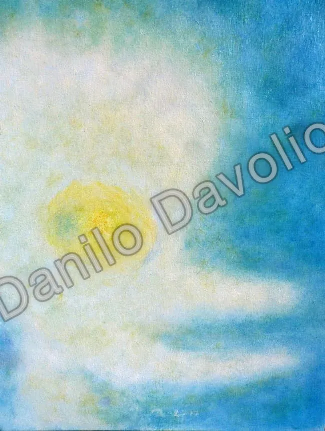 Clouds 1908, 2017, Olio su cartone telato