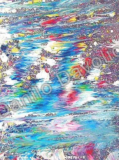 Cosmic waves, 2007, Olio su cartone