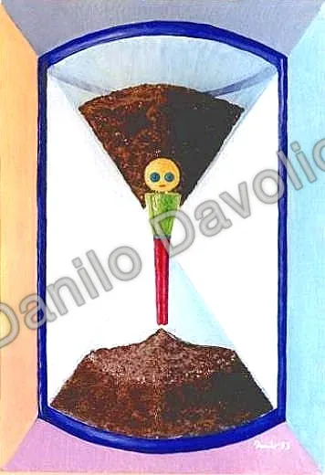 I was dust, i will be dust, 1993, Olio, Polvere, Sabbia, Ghiaia, su tela