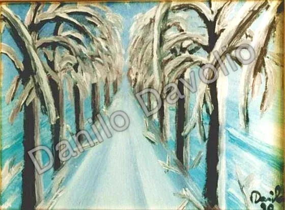 Populus nigra, rime, an other dimension, 1990, Olio su tela