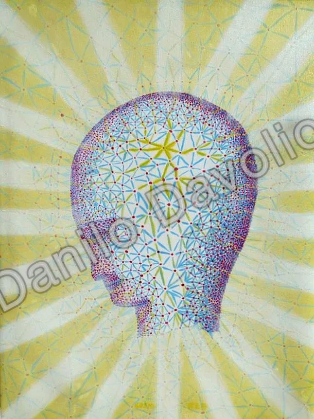 Cosmic web, 2014, Olio su cartone telato