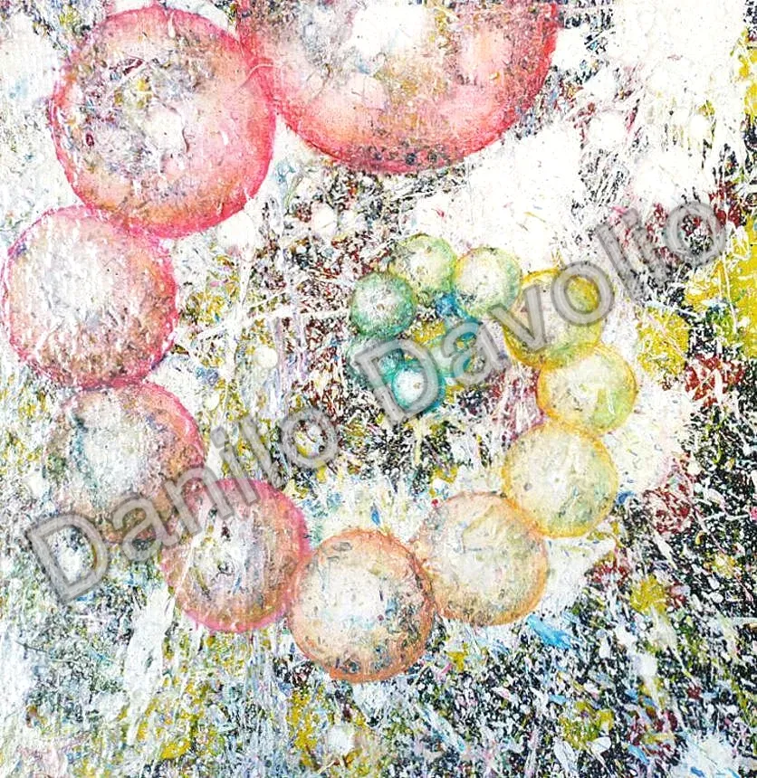 Rainbow balls, 2020, Olio su cartone