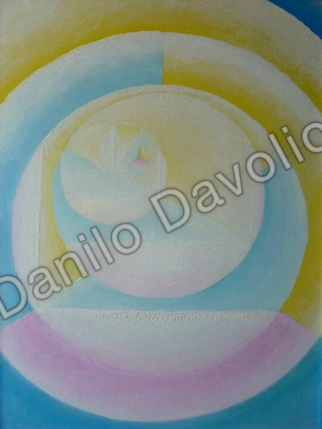 Relativity paradise II, 2012, Olio su tela cartonata