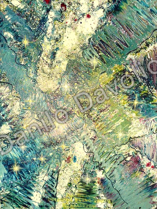 Silent gulfs of space, 2011, Olio su cartone
