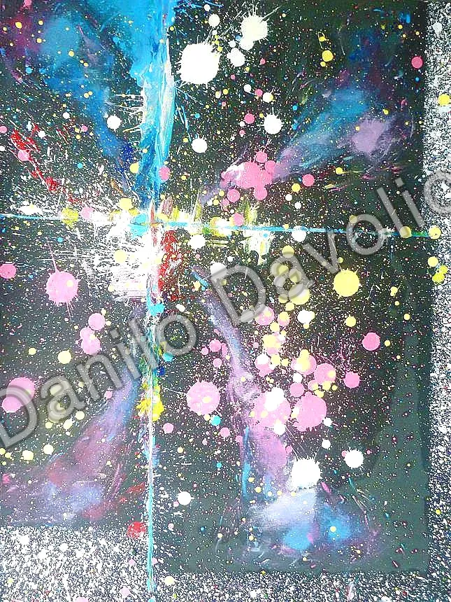 Space creativity, 2016, Olio su tela cartonata