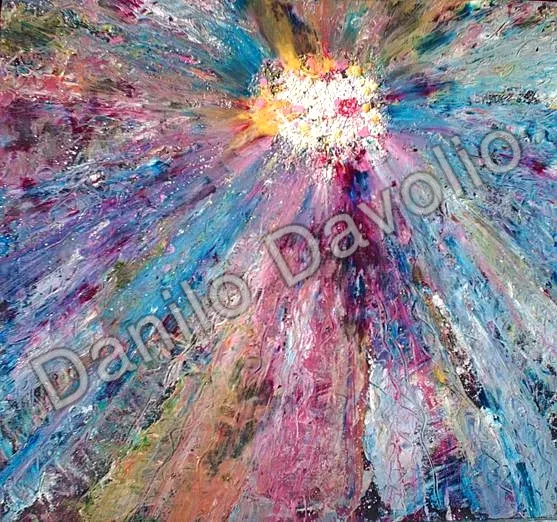 Star II, 2007, Olio su cartone