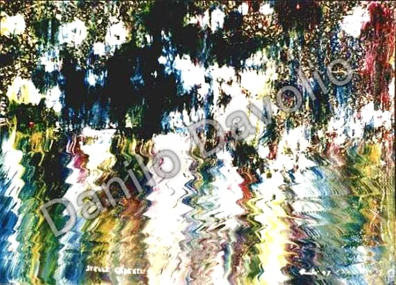Shooting stars, 1997, Olio su cartone