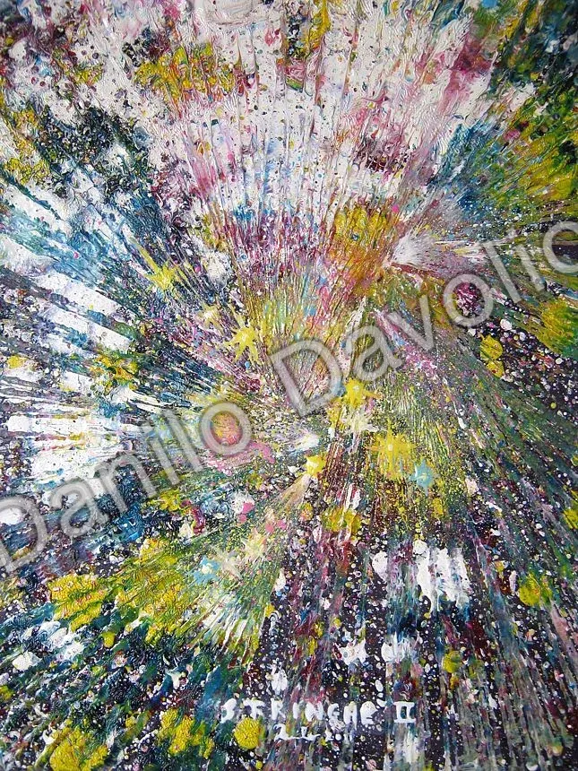 Shoeslace II, 2011, Olio su cartone