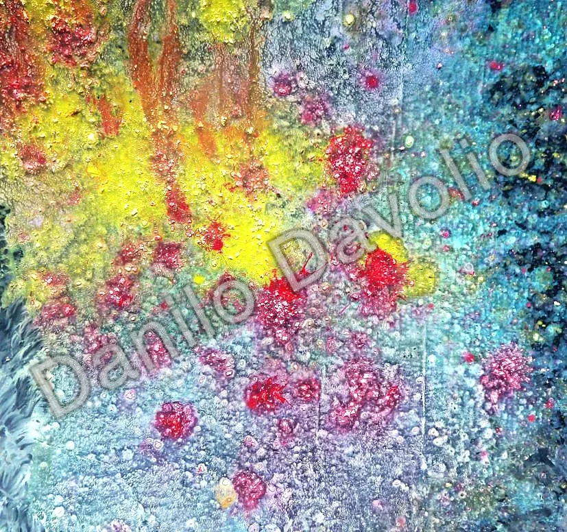 Sunday creation IV, 2017, Tempera, acrilico su cartone