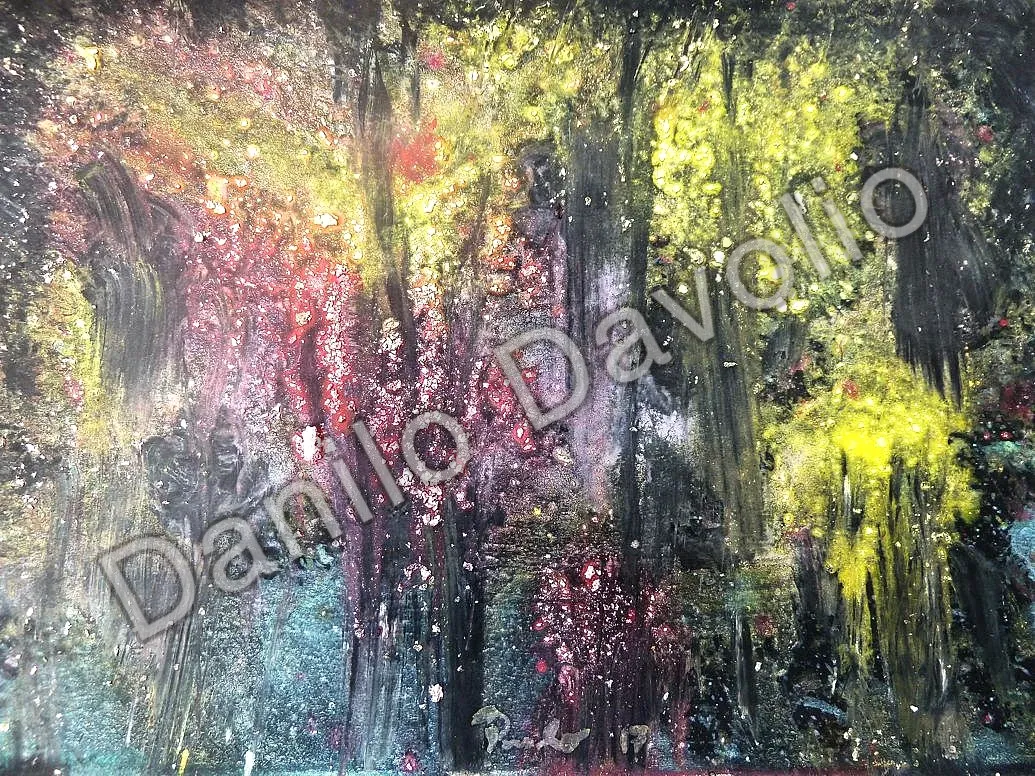 Sunday creation V, 2017, Tempera, acrilico su cartone